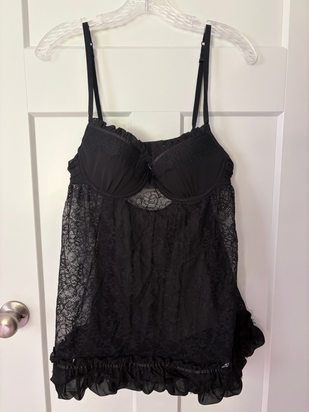 Victoria's Secret Sexy Little Things Babydoll Lace Chemise Black 36C Lingerie